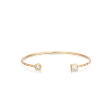 Imagem de Ettika Bracelete de ouro ou prata. Pulseira feminina, pulseira banhada a ouro 18 k ou ródio. Joias, 2.5 Inner Diameter, Banhado a ouro 18K, Zircônia cúbica