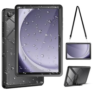 Imagem de Capa à prova d'água para Samsung Galaxy Tab A9 Plus 11 polegadas 5G 2023, protetor de tela embutido/suporte/capa protetora à prova de choque para tablet A9+ 11 polegadas (SM-X210/X216/X218)