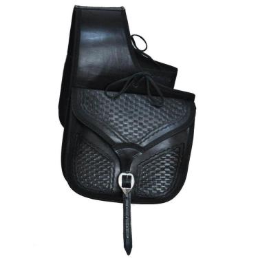 Imagem de Alforge Bolsa Em Couro Rebaixado Com Forro Interno Para Sela