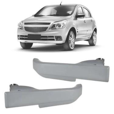 Imagem de Par Maçaneta Interna Puxador Cinza Portas Dianteiras Esquerda E Direita Agile De 2009 Até 2014 - UN / 2 [F103]