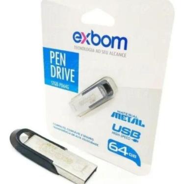 Imagem de Pendrive 64gb Em Metal Compacto Exbom Stgd-pd64gB