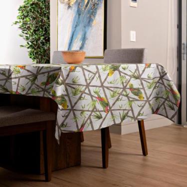 Imagem de Toalha De Mesa Estampada Aves Pássaros 8 Lugares 1,40 X 2,40 - MUMUDEC