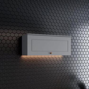 Imagem de Armário Aéreo 1 Porta Basculante 80cm Emily Espresso Móveis