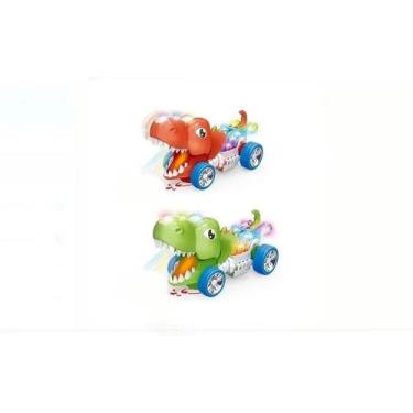 Imagem de Brinquedo Carro Dinossauro Solta Fumaça Bate E Volta Com Luz E Som - T