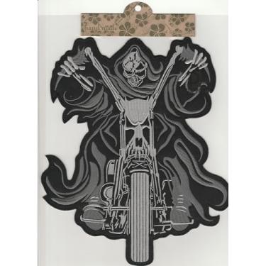Imagem de Patch Portal Remendo Grim Reaper Death Eater Ghost Back Patch Iron On 25 x 20 cm para jaquetas de motocicleta