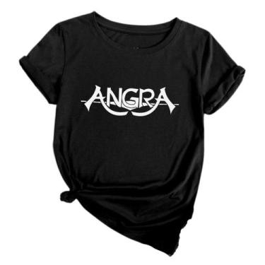 Imagem de Camiseta Feminina Baby Look Angra Show - SEMPRENALUTA, Preto, P