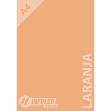 Imagem de Papel Color Plus A4 180 gramas Laranja Candy Costa do Marfim, 50 Folha