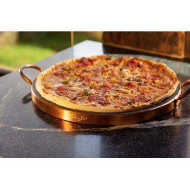 Imagem de Forma de Pizza Pedra Sabão Grande 37 cm (cobre) - SÃO JOSÉ
