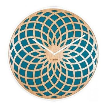 Imagem de Relógio Parede Sun Small Turquesa Nextime D=35cm - Atual Conceito