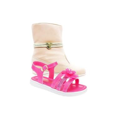 Imagem de Sandália Infantil Menina e Botinha Coturno - KIT 2 PARES Tam 23 ao 34 