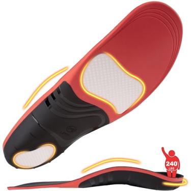 Imagem de FocusOnInsole Palmilhas de fascite plantar para homens e mulheres - palmilhas ortopédicas para alívio da dor nos pés - Palmilhas resistentes de suporte de arco alto - em pé o dia todo, melhor palmilha