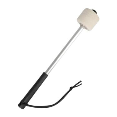 Imagem de YIJU Varas de percussão de malho de tambor, portátil, malho de tambor baixo anti deslizamento baqueta para presentes casa ao ar livre praticando solo