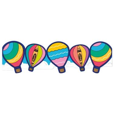 Imagem de Eureka 846352 Crayola Colors of Kindness Balão de ar Quente Extra Largo Decorativo Sala de Aula e Quadro de Avisos Acabamento para Professores, 8,25 cm de Largura com 9,5 m Total, Multicolorido, 12