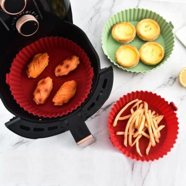 Imagem de Forma Silicone Air Fryer Resistente Altas Temperaturas Cores Sortidas 
