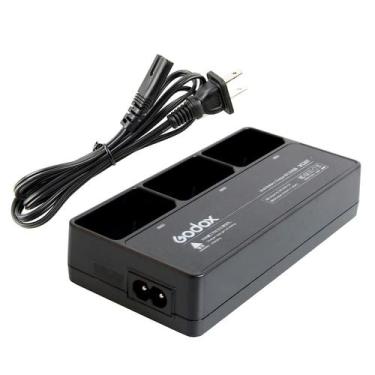 Imagem de Kit de Carregador Triplo Godox VC26T para Godox V1 e V1 Pro