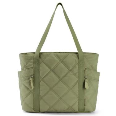 Imagem de Sacola BAGSMART Puffer para Mulheres - 24L - Verde