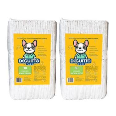 Imagem de Kit Tapetes P/ Cachorro Gato Higiênico 60un Super Absorvente - Doguitt