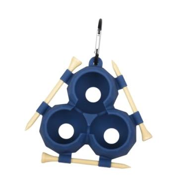 Imagem de Dynwave Porta de camisetas de bola de golfe com clipe, o Easy Access detém 3 bolas de golfe bolsa de transporte de bola para esportes ao ar livre, presente, Azul