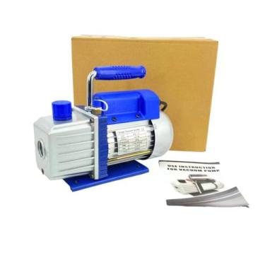 Imagem de FINYQBET Bomba de Vácuo Rotativa de Palhetas 4CFM 5Pa 1/3HP - Dupla Voltagem (110V/220V) para HVAC, Ar Condicionado e Refrigeração - Motor de Cobre Puro, Baixo Ruído - Ideal para Técnico