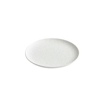 Imagem de Prato plano minimalista de cerâmica, prato branco criativo para bife ocidental - 30,5 cm