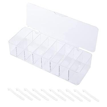 Imagem de Caixa organizadora de cabos, caixa de armazenamento de linha de dados de plástico transparente, caixa de armazenamento