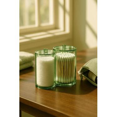 Imagem de Porta Algodão e Cotonete em Acrílico Organizador Super Resistente. - J