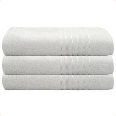 Imagem de Jogo de 3 Toalhas de Banho Lyra 62 x 130 Camesa Para Hotel Pousada Sal