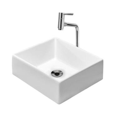 Imagem de Kit Cuba Tulipa Sobrepor com Torneira e Valvula ABS Cromado - Loja Doc