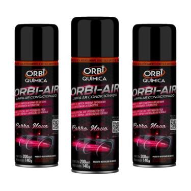 Imagem de Kit Com 3 Higienizadores Limpa Ar Condicionado Fragrância Carro Novo -