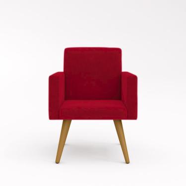 Imagem de Cadeira Decorativa Para Quarto – Balaqui Decor Cor:vermelha