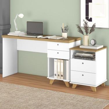 Imagem de Office 2 Peças Escrivaninha Sky Day Artany Olmo/Branco