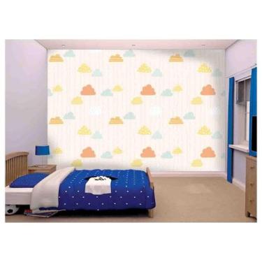Imagem de Papel De Parede Infantil Nuvens Baby 3D s82 - Você Decora