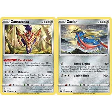Imagem de Pokemon Zacian & Zamazenta - 094/159-097/159 - Crown Zenith - Holo or Reverse Parallel Trading Card Set