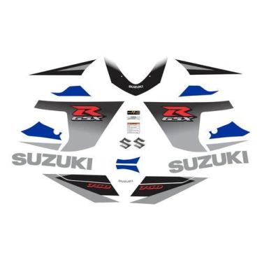 Imagem de Kit Adesivos Carenagem Suzuki Gsxr 750 2005 Azul E Preta - SPTS