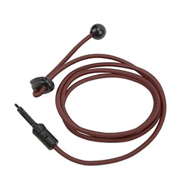 Imagem de Caiak Paddle Leashé alta resistência Canoe Paddle Rod Rod corda segura para navegar e passeio de barco Elastic Rape Plástico Tamanho de 120cm (Café)