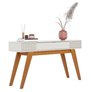 Imagem de Aparador Decorativo 01 Gaveta Delta C04 Freijó Off White