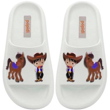 Imagem de Chinelo Slide Menino Nº 25 Ao 40 Nuvem Moda Infantil Masculino 12.117 (Branco, BR, Criança de 4 a 8 anos, Numérico, 30)