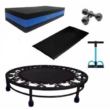 Imagem de Kit Aeróbico Mini Jump + Colchonete + Peso 3kg + Extensor