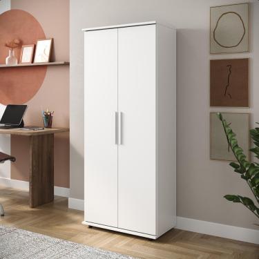 Imagem de Armário Multiuso Sapateira 1,60 c/ 2 portas 4 prateleiras 2045 Branco SM Ofertamo