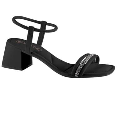 Imagem de Sandalia Via Uno Salto Bloco Ref 855002ssavv Preto/tira Cristal/hemat/preto 039