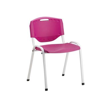 Imagem de Cadeira de Espera para Salão de Beleza Dompel Bella Branco/Rosa