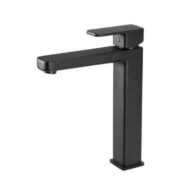 Imagem de Misturador Monocomando de Mesa para Lavatório Bica Alta Axiom Slim 2879 52 Preto Matte Meber