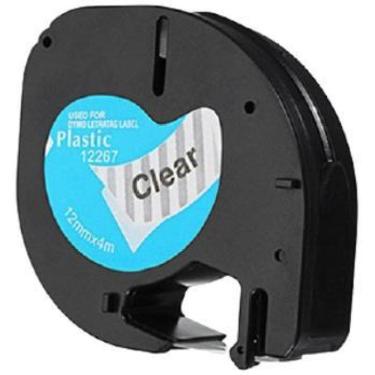 Imagem de Fita Compatível Dymo Letratag Plástica 12267 Incolor 12Mm