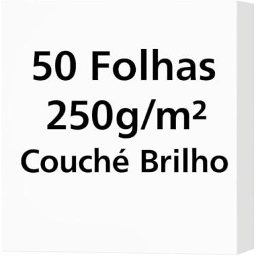 Imagem de Papel Couchê A4 Brilho 250g/m² A4 (210×297 mm) – 50 Folhas | Papel para Convites, Catálogos, Impressões Profissionais Nivia