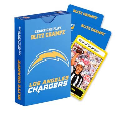 Imagem de Blitz Champz Los Angeles Chargers Card Game | Football Card Game (Ages 7+) | Fun Family Game | Party Game | Gifts for Football Fans | Card Game for Kids | Card Game for Adults (Los Angeles Chargers)