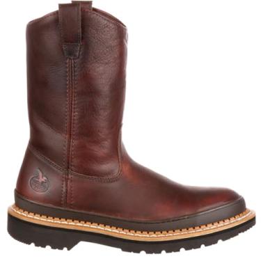 Imagem de Georgia Boot Men's Giant Steel Toe Pull-On Work Shoe, Soggy Brown, 8 W US