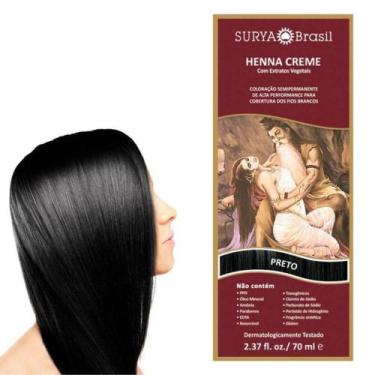 Imagem de Tintura Henna Creme Preto Surya Brasil 70ml - 13.9.p