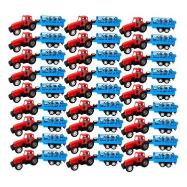 Imagem de Kit 35 Brinquedos Trator + 3 Bois Presente Criança Infantil Doação