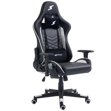 Imagem de Cadeira Superframe Wave, Massageadora, Reclinável, 2d, Com Controle, Preta e Branca