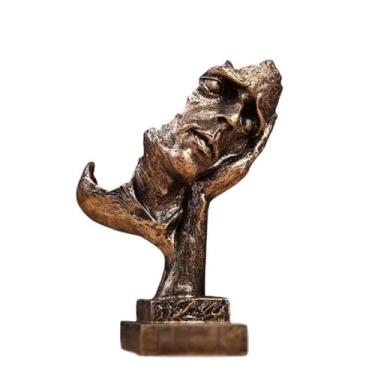 Imagem de Suporte de vinho para armazenamento de vinho simples moderno criativo silêncio é ouro artesanato ornamentos refrigerador de vinho escritório sala de estar arte prateleiras de vinho prateleiras de